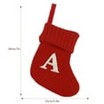 thumbnail image 2 of 7 Inch Mini Christmas Stockings, 2PCS Red Christmas Initial Letter Cable Knit Stockings with Alphabet Decorations for Home Family Fireplace Hanging Gifts DIY Decor (L), 2 of 4