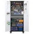 thumbnail image 4 of SUPEER Metal Storage Cabinet with 1 Drawer and Pegboards,71" H Top Workbench Mobile Tool Chests Garage Cabinets with 4 Wheels,Tool Cabinets for Home,Office,Shop，Assembly Required, Gray, 4 of 6