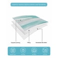 thumbnail image 5 of Quilts King Size Bedding Set, Turquoise Gray White Lightweight Quilted Comforter, Country Abstract Ombre Mottled Soft Reversible Bedspread Coverlet with Pillow Covers for All Season, 96" x 106", 5 of 7