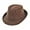 Dark Brown, variant on Corduroy C-Crown Trilby Fedora Hat - XL - Black