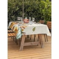 thumbnail image 2 of Outdoor Tablecloth with Umbrella Hole and Zipper, Thanksgiving Pumpkin Rectangle Table Cloth 60x120 Inch Waterproof Tablecloth, Fall Sunflower Leaves Vintage Picnic Table Cover for Patio Camping, 2 of 7