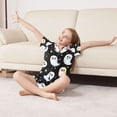 thumbnail image 3 of FORMRS Kids Short Sleeve Top and Pants Pajama Set Unisex Satin 2-Piece Sleepwear, Sizes 5-6Y, White Halloween Ghost, 3 of 8