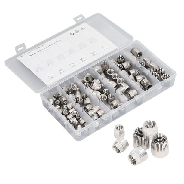 Juego De Tuercas Cónicas, 4 Tipos De Alta Resistencia, 100 Piezas, 6 Mm, 8 Mm, 10 Mm, 12 Mm, Tuerca Cónica De Implosión Moleteada, Acero Inoxidable 304 Para Uso Marino