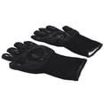 thumbnail image 4 of Guantes para barbacoa Guantes para asar resistentes al calor Guantes antideslizantes para horno Guantes largos de cocina para hornear barbacoa Negro Tamaño promedio 26-35 cm, 4 of 10