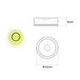 thumbnail image 2 of 3 Packs Round Bubble Level 12x6mm Mini Circular Bullseye Spirit Levels for Leveling Camera Tripod Telescope, Lime, 2 of 6