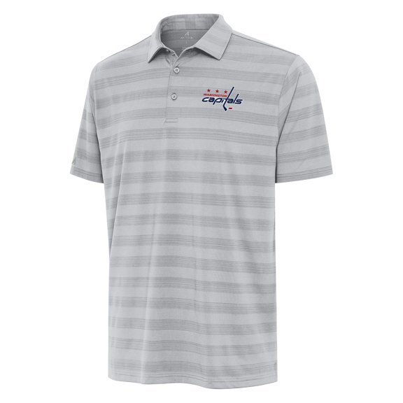 Men's Antigua Gray Washington Capitals Tunnel Polo