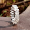 thumbnail image 4 of 1.5Ct Oval Lab Created Diamonds Band Ring 14K White Gold Plated Silver, 4 of 4