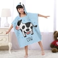thumbnail image 2 of GYRATEDREAM Parent-Child Cute Hooded Poncho Towels, Cartoon Print Soft & Absorbent Microfiber Beach Towel, Swimming Pool Changing Robe Bathrobe Bath Towel for 3-12Y+, 2 of 4