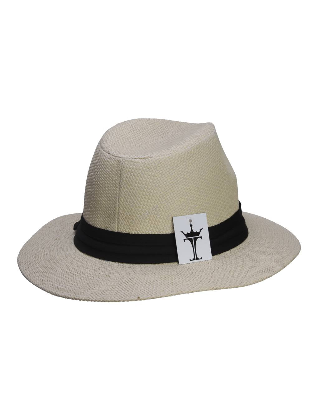 Banded Wide Brim Fedora Hat 
