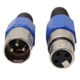 thumbnail image 3 of 10 Pares Switch De Mic XLR 3 Pinzas Conectores De Micrófono Adaptador Durable Hugo XLR Conector de conector de micrófono de 3 pines, 3 of 10