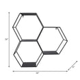 thumbnail image 5 of Metall Hexagon Wall Mounted for Home Decor - Geometric Storage Organizer for Bedroom, Office, or Living Room Display - Wall Shelf for Pictures, Books, and Decors - 26", Black, 5 of 12
