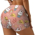 thumbnail image 2 of Xecao Rabbit So Cute Print Workout Shorts for Women Soft Smooth Gym Yoga Scrunch Active Tennis Workout Running Shorts, 2 of 9