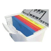 Storex Portable File Box - 12 Height X 14.5 Width X 10.5 Depth External Dimensions - Plastic - Clear, Silver - File (61511U01C)