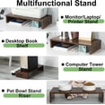 thumbnail image 3 of Monitor Stand Riser Wood Monitor Stand for Desk TV/Screen/PC/Printer/Laptop Riser Computer Stand with Keyboard Organizer Desktop Stand Monitor Riser by (), 3 of 7