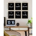 thumbnail image 2 of Drsoum Motivational Artwork Prints Geometric Wall Decor inspirational wall art Decor Canvas Prints Ready To Hang for Bedroom 8x10in6pcs Natural Framed, 2 of 5