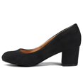 thumbnail image 5 of Bocca Women's Low Heel Pumps Black Chunky Block Dress Shoes 9M, 5 of 6
