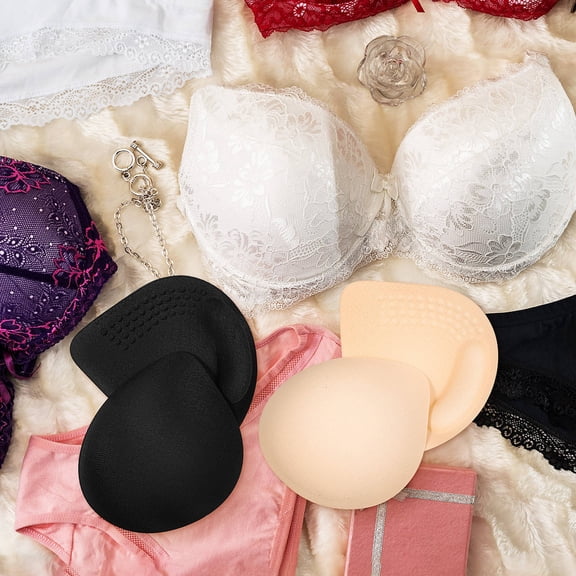 LOLIPPYY 2 Pairs Bra Cups for Women Cotton Multi Breathable Pads for Swimsuits Everyday Wear