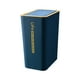 thumbnail image 3 of 4 Gallon Plastic Clip Trash Can Press Top Lid Garbage Bin Dark Blue Press Type Waste Basket For Livingroom Bedroom Bathroom Toilet, 3 of 6