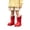 Red, variant on Kids Rain Boots Letter Print Drawstring Cuff Waterproof Rubber Rain Shoes Non Slip Mid Calf Boots Outdoor Walking Shoes