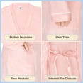 thumbnail image 6 of Catalonia Women's Towel Bathrobes, Lightweight Cotton Waffle Full-Length Cloth Robe,Soft Absorbent Robes Home Hotel Spa Long Sleeves Robe,Pink,M, 6 of 8