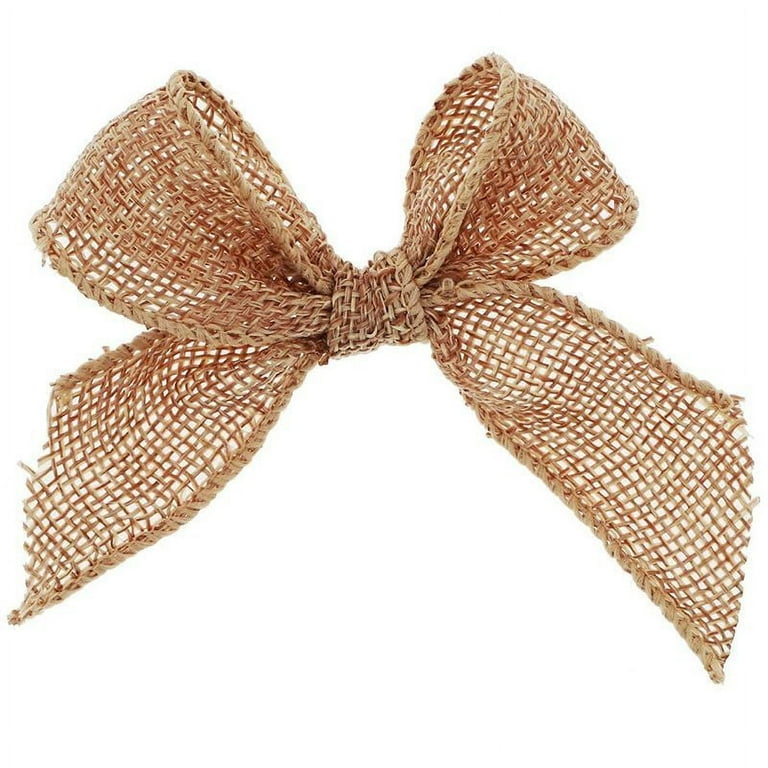 12-Pack Handmade Burlap Bows for DIY Crafts and Wedding Decor