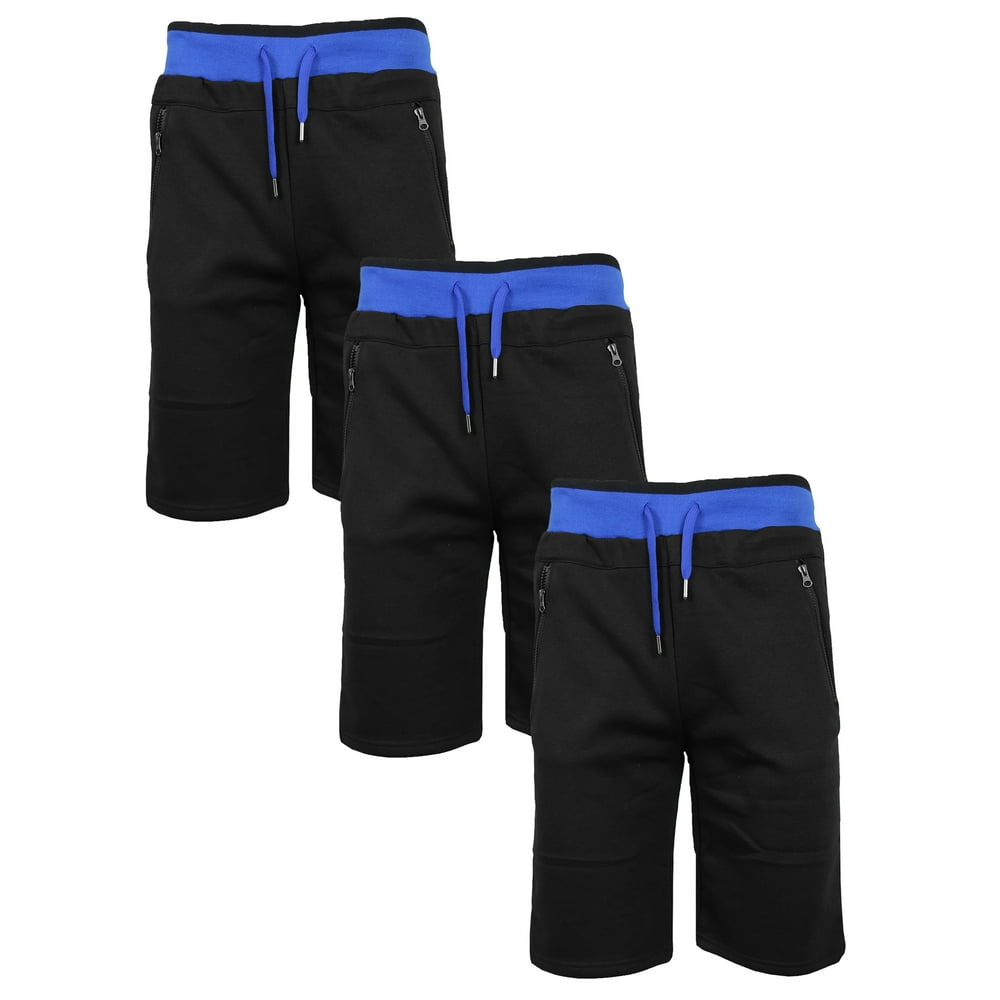 GBH - GBH 3-Pack Men's Fleece Jogger Shorts with Zipper Pockets (S-2XL) - Walmart.com - Walmart.com