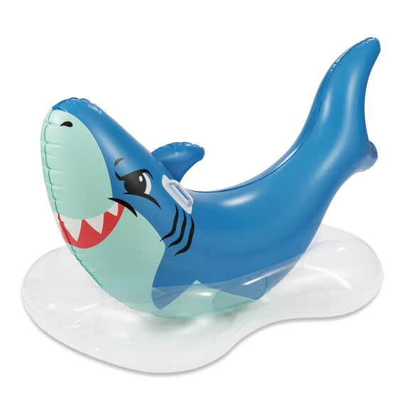 Orca Whale Ride-On Inflatable Pool Float Toy with Handles for Ages 3 ...