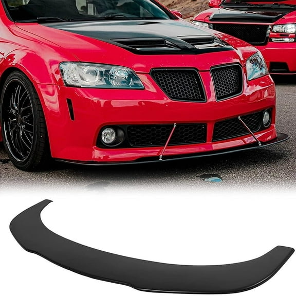 CROSSDESIGN Universal Valance V2 PU Front Bumper Lip Flat Splitter Plate Under Panel Diffuser Chin Spoiler Fit for BMW E60 Benz C250 C300 (Measure Your Bumper Before Purchase - 66" L x 21" D)