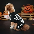 thumbnail image 3 of TELOLY Skeleton Luminous Pet Costume Jumpsuit for Small Medium Dogs Funny Halloween Clothes Apparel Puppy Outfit Cosplay Prop, 3 of 4