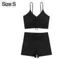 thumbnail image 2 of Traje de baño vintage de dos piezas para mujer, bikini retro con cuello halter fruncido y cintura alta con parte inferior, trajes de baño para mujer, 2 of 5