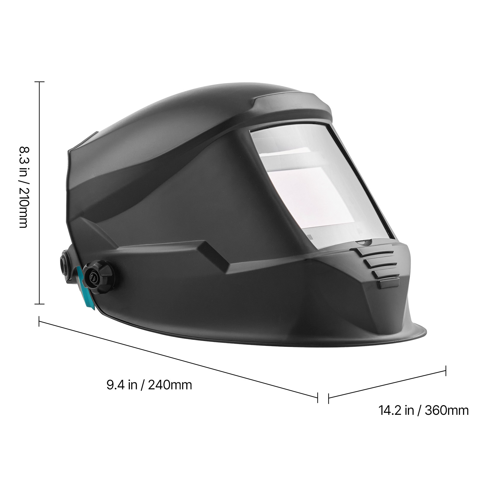KFFKFF Auto Darkening Welding Helmet, 3.94" x 2.34" True Color Viewing Area, Solar-Powered Mask with 4 Arc Sensors, Adjustable Shade Range 4/5-9/9-13 for TIG, MIG, ARC Welding, Grinding