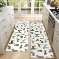 thumbnail image 4 of Kitchen Rugs Sets Of 2,Cute Animal Dogs Anti Fatigue Kitchen Mat Rugs Non Slip Washable,Decorative Kitchen Floor Mats for Kitchen,Sink,Laundry,17"X47", 4 of 5
