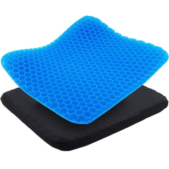DMI Thick Gel Seat Cushion, Double-Layer Honeycomb Design, Pressure Relief for Office, Car, and Wheelchairs