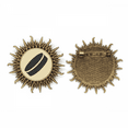 thumbnail image 1 of Discus Sport geometría simple patrón Pin de gancho de metal vintage con forma de sol Unbranded M, 1 of 3