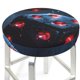 thumbnail image 3 of Balery Cosmic Red Sparkle Dice Fundas de asiento para taburete de bar redondo de tela de terciopelo ajustables que protegen de arañazos y manchas para sillas de 14 a 17 pulgadas.-12 inch, 3 of 7