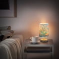 thumbnail image 6 of Magical Deep Sea Scene Small Lamp Printed Gifts Table Lamp USB Bedside Desk Nightstand Lamp Wood Base for Bedroom Living Room Office Desk College Dorm, 6 of 7