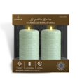 thumbnail image 4 of LumiPur Signature Natural Glow Flameless Wax Pillar 2 Pack LED Candle 3.5" x 7" Sage Green, 4 of 6
