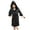 Black, variant on Kids Robes for Girls Kids Girls Silk Satin Bathrobe with Hoode Solid Color Kimono Robes Nightgown Sleepwear Clothes Classic Sleepwear Robes Girl Robes 5-6 Years
