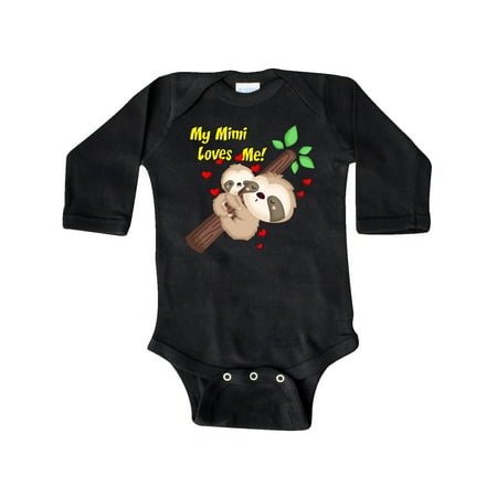 

Inktastic My Mimi Loves Me Gift Baby Boy or Baby Girl Long Sleeve Bodysuit