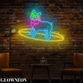 thumbnail image 3 of Glowneon French Bulldog Surfing Neon Wall Decor, French Bulldog Sign, 3 of 5