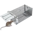 thumbnail image 1 of Trampa para ratas, trampas para ratones (pequeñas), trabajos plateados para interiores y exteriores, jaula para hámsteres, ratones, ratones, roedores pequeños, captura y liberación, 1 of 5