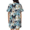 thumbnail image 3 of Kdxio Butterflys Print Pajamas Sets for Women Short-Sleeved Pjs with Lounge Shorts Two Piece Sleepwear S-4XL, 3 of 9