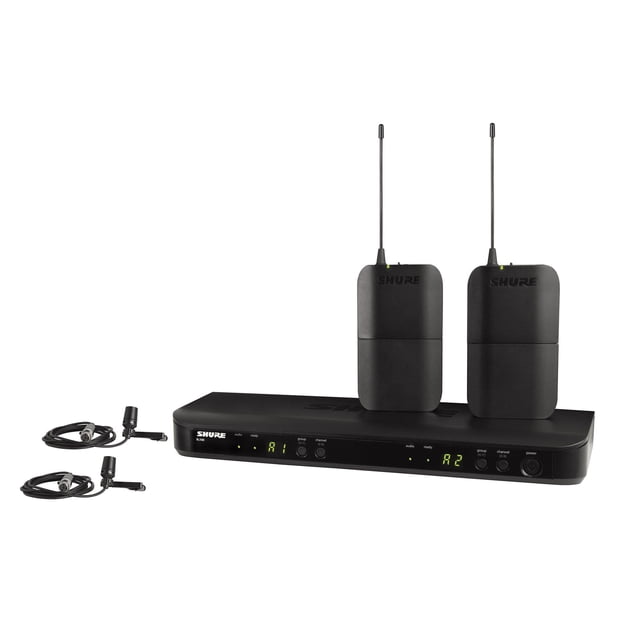 Sistema de micrófono inalámbrico Shure BLX188/CVL con batería de 14 horas
