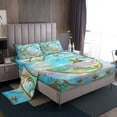 thumbnail image 1 of Erosebridal Ensemble de Draps Ramadan Taille Simple, Draps de Lit Lune Dorée 3D Simple, Décor Nuage Rêveur 3 Pcs, 1 of 7