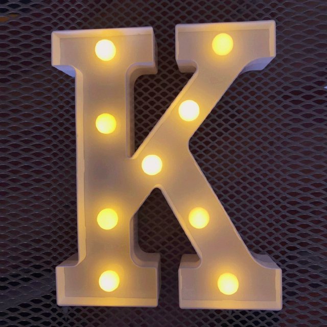 LED Marquee Letter Lights Sign, Light Up Alphabet Letter for Home Party Wedding Decoration K