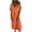 Orange, variant on Tumotour Summer Dresses For Women V Neck Short Sleeves Shirt Dress Summer Casual Solid Color Beach Cover Up