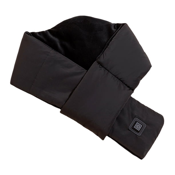Naiovety Bufanda calentada de algodón a prueba de viento, mantenimiento del calor, calefacción eléctrica recargable, lavable a mano, bufandas de Color Suministros térmicos Negro Naiovety HA011639-01