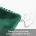 thumbnail image 5 of 3 Pieces Silky Smooth Stripe Satin Duvet Cover Set, Luxury Duvet Cover Bedding Set, 1 Duvet Cover + 2 Pillow Cases (No Comforter), King, Dark Green, 5 of 8