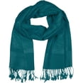 thumbnail image 3 of Sakkas 70" x 28" Paisley Self-Design Pashmina Shawl / Wrap / Stole - Sea Green - One Size, 3 of 6