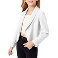 thumbnail image 2 of Lapel Collar Kids Girls Open Front Casual Blazer Coat, 2 of 5